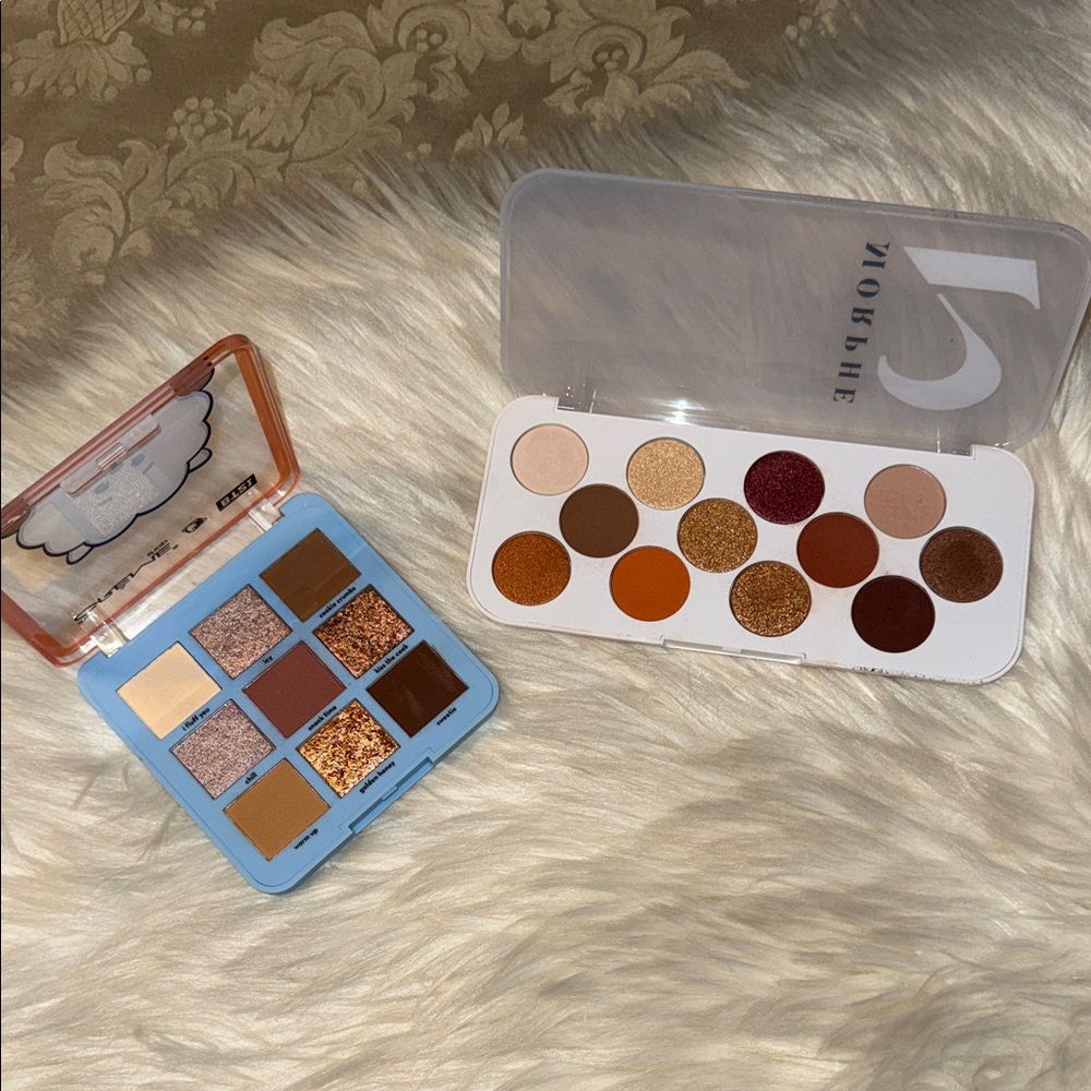 Morphe 2, The Crème Shop Eyeshadow Palette Bundle with Neutral and Warm Tones
